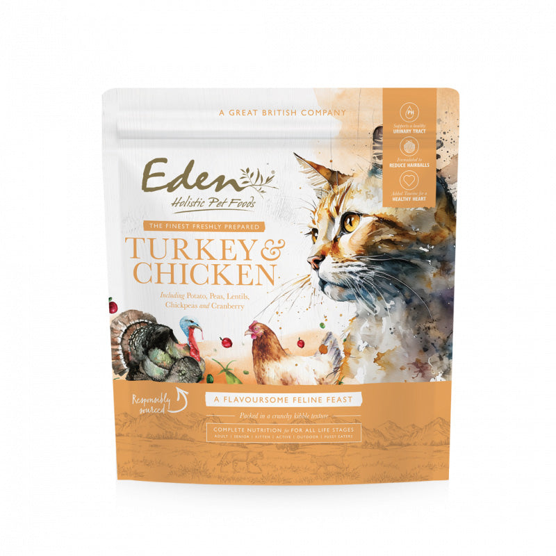 Eden Feline Feast - Kalkoen & Kip - 1,5 kg