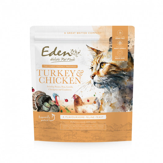 Eden Feline Feast - Kalkoen & Kip - 1,5 kg